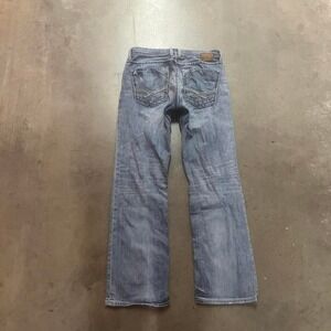 BKE men's blue Jake bootcut jeans thick stitch loose Y2K 32